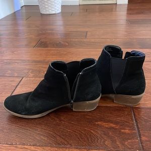 Black suede ankle boots